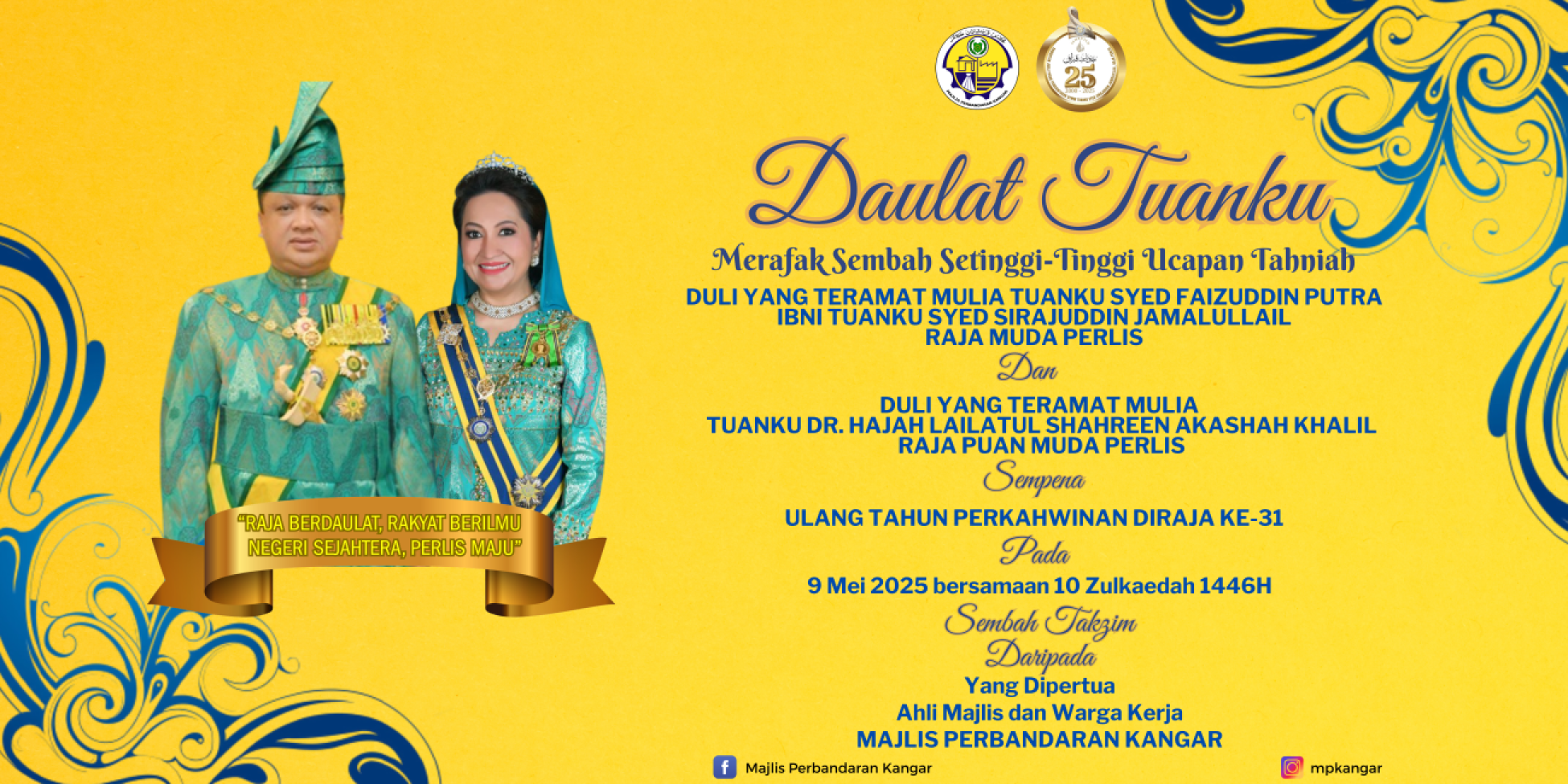ulangtahun perkahwinan Raja Muda Perlis 2025