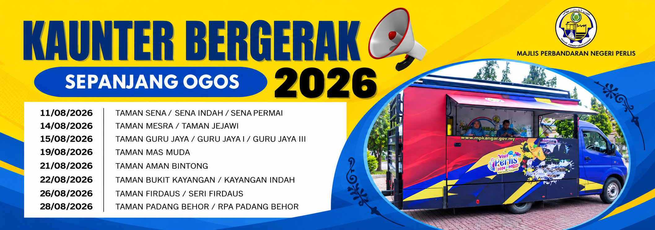 PERKHIDMATAN KAUNTER BERGERAK MPNPs BULAN OGOS 2026